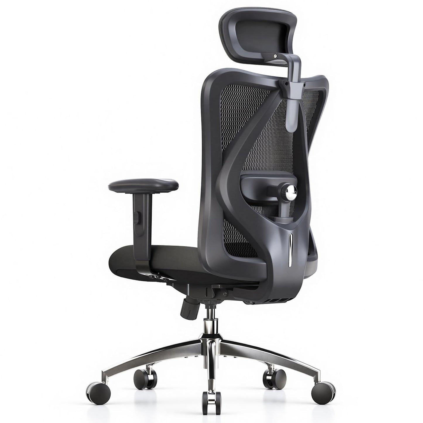 SIHOO Ergonomic Office Chair Computer Chair Desk Chair, Adjustable Headrests Chair Backrest and Armrest's Mesh Chair (Black) - Available at All In One Marketplace Canada