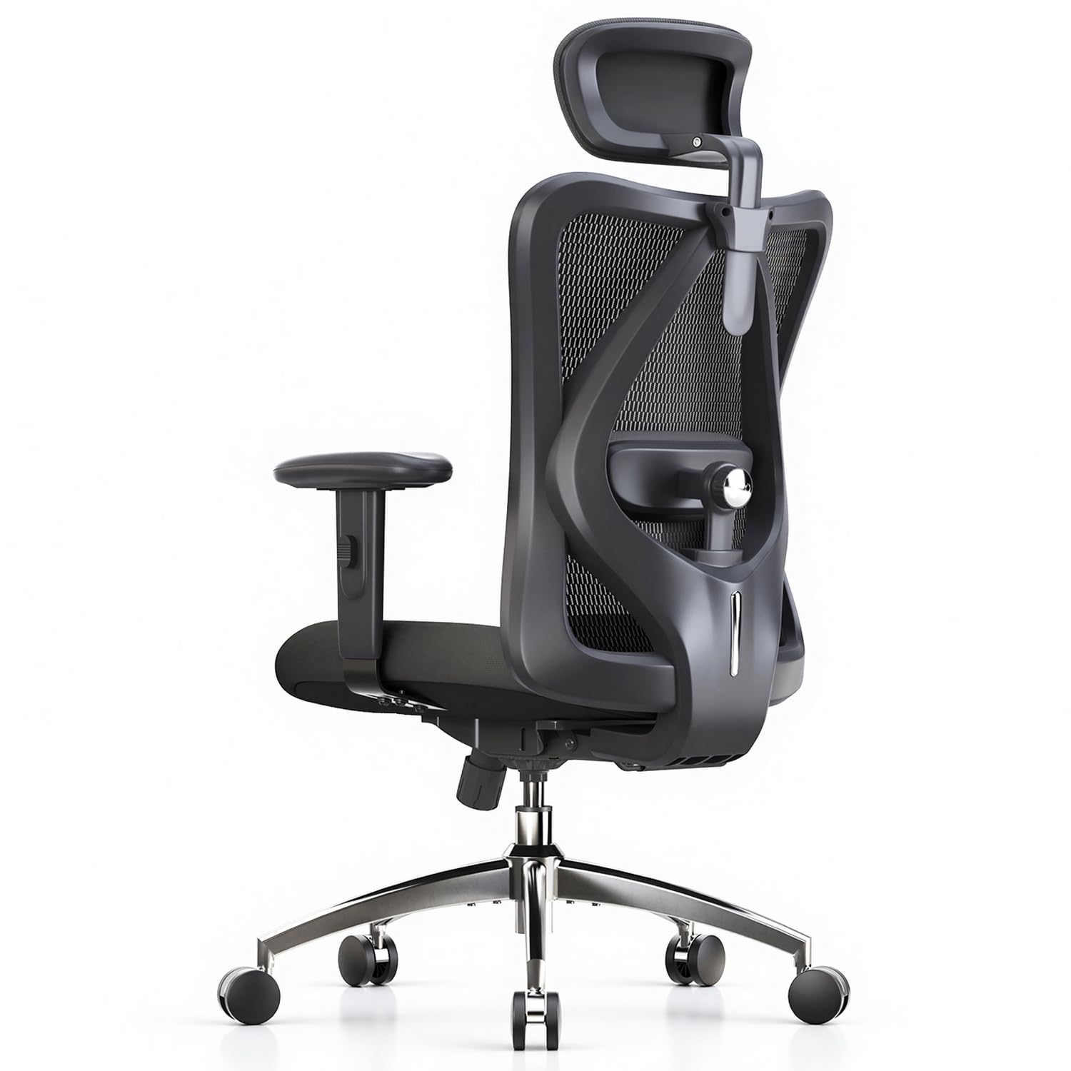 SIHOO Ergonomic Office Chair Computer Chair Desk Chair, Adjustable Headrests Chair Backrest and Armrest's Mesh Chair (Black) - Available at All In One Marketplace Canada