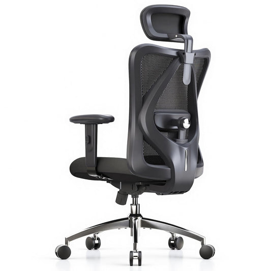 SIHOO Ergonomic Office Chair Computer Chair Desk Chair, Adjustable Headrests Chair Backrest and Armrest's Mesh Chair (Black) - Available at All In One Marketplace Canada