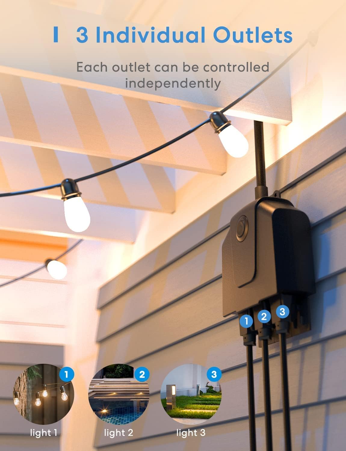 meross Outdoor Smart Plug, 3 Independent Sockets, Apple Homekit Compatible 🍁 All In One Marketplace Canada