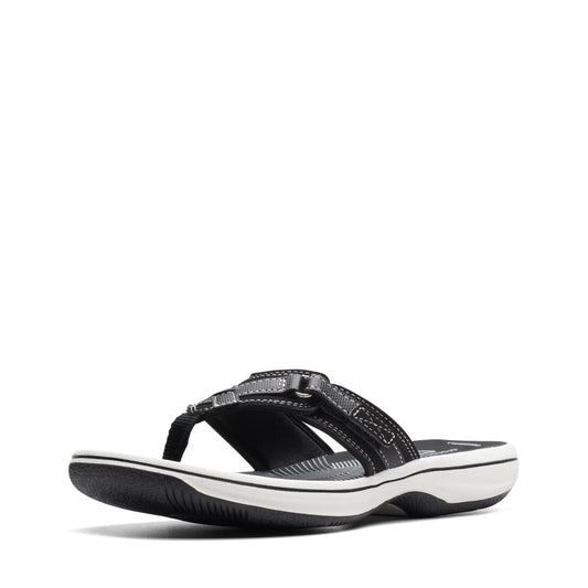 Clarks Women's Breeze Sea Flip-Flop, Black Synthetic, 10 🍁 All In One Marketplace Canada