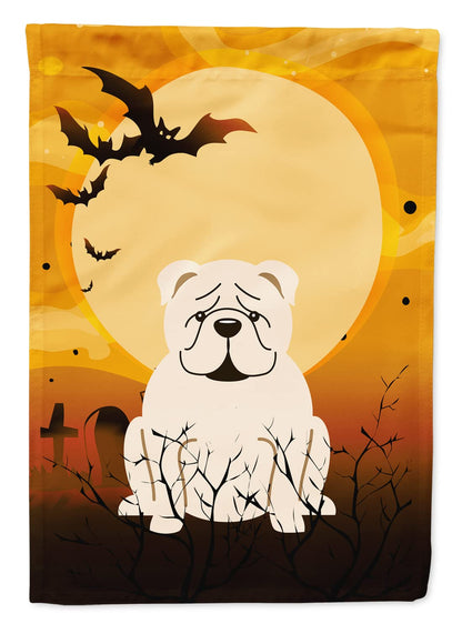 Drapeau de jardin Caroline's Treasures BB4389GF Halloween Bouledogue anglais blanc, petit, multicolore