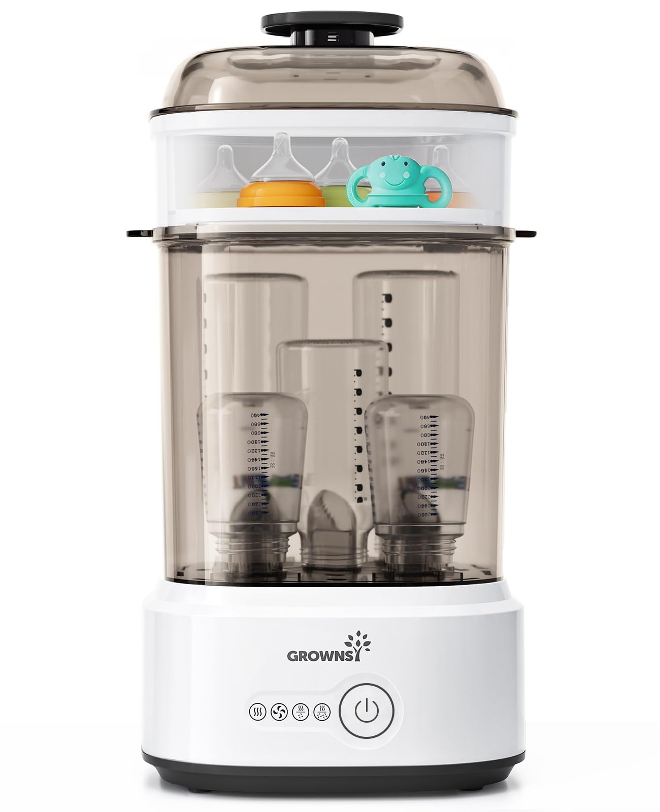 Bottle Sterilizer and Dryer, Compact Baby Bottle Sterilizer, Electric Steam Bottle Sanitizer for Baby Bottles, Pacifiers, Pump Parts - Available at All In One Marketplace Canada