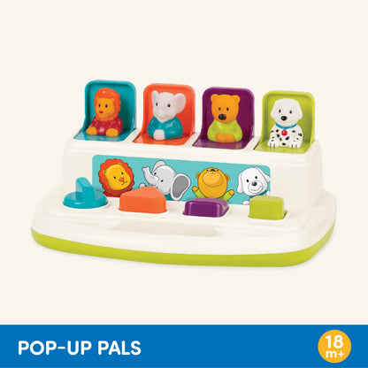 Battat Pop-Up Toy, Pop-Up Pals Cause-and-Effect Animal Toy, Toddler, 4 Pals 🍁 All In One Marketplace Canada