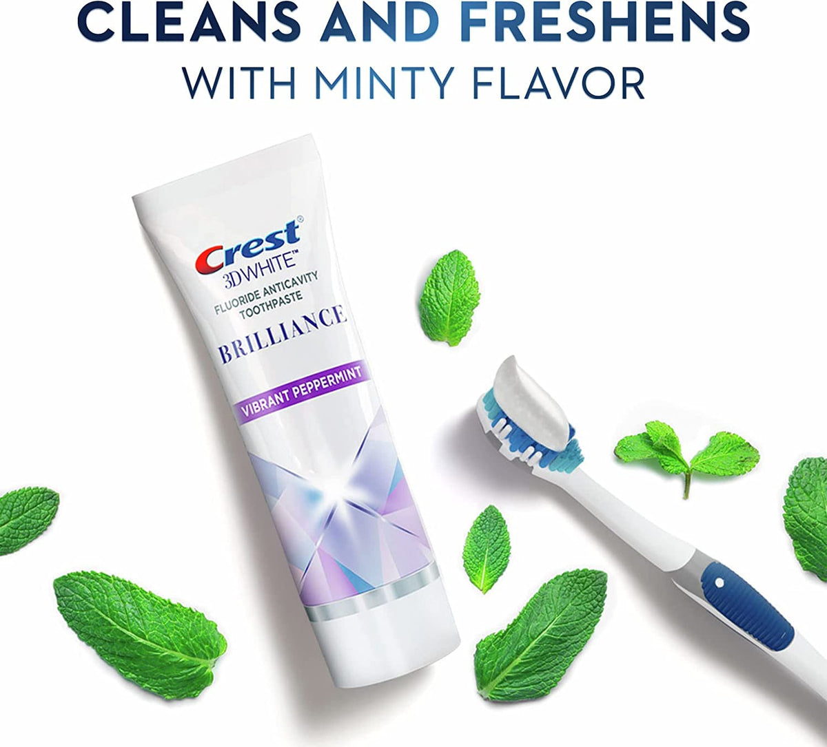 Crest 3D White Brilliance Toothpaste, Vibrant Peppermint, 85 mL (Pack of 3) 🍁 All In One Marketplace Canada