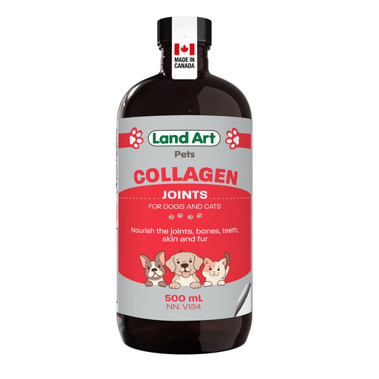 Pet Collagen Supplement - Grass Fed Beef Hydrolyzed - Natural Beef Flavour - Joint Care - Mobility & Health - Gluten, GMO & Sugar Free - for Dog & Cats - Made in Canada - 500ml - Available at All In One Marketplace Canada