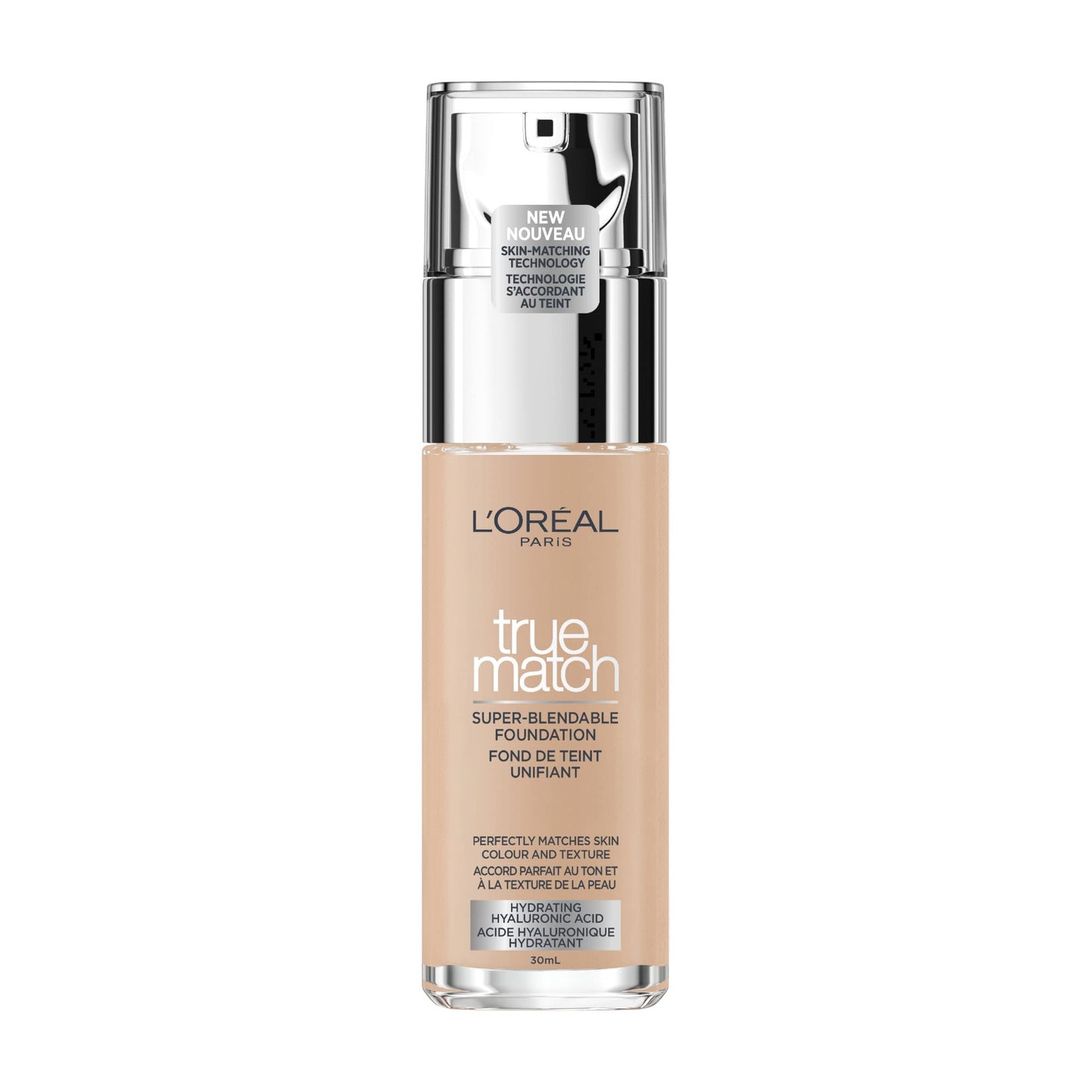 L'Oreal Paris True Match Super-Blendable Liquid Foundation, Skincare Infused with Moisturizing Cream & Hyaluronic Acid, 30 ml, Shade: 2N Vanilla L'Oreal Paris