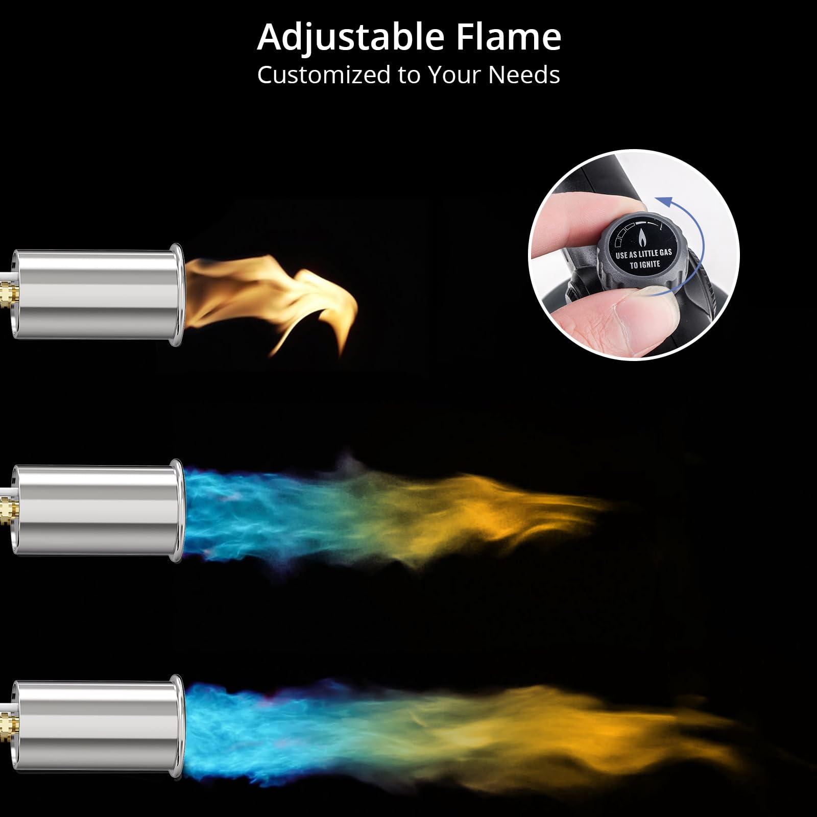 Sondiko Powerful Propane Torch L8010, Gas Welding Equipment,Propane Torch Head with Igniter, Blow Torch, Campfire Starter, Adjustable Flamethrower Gun for BBQ and Baking(Propane Tank NOT Included) - Available at All In One Marketplace Canada