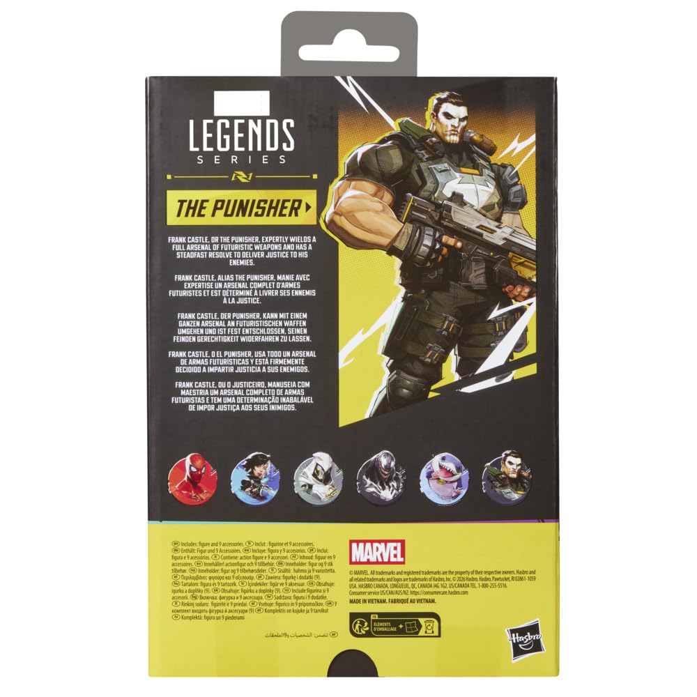 Marvel Legends Series Marvel Rivals The Punisher, Video Game-Inspired Collectible 6-Inch Action Figure