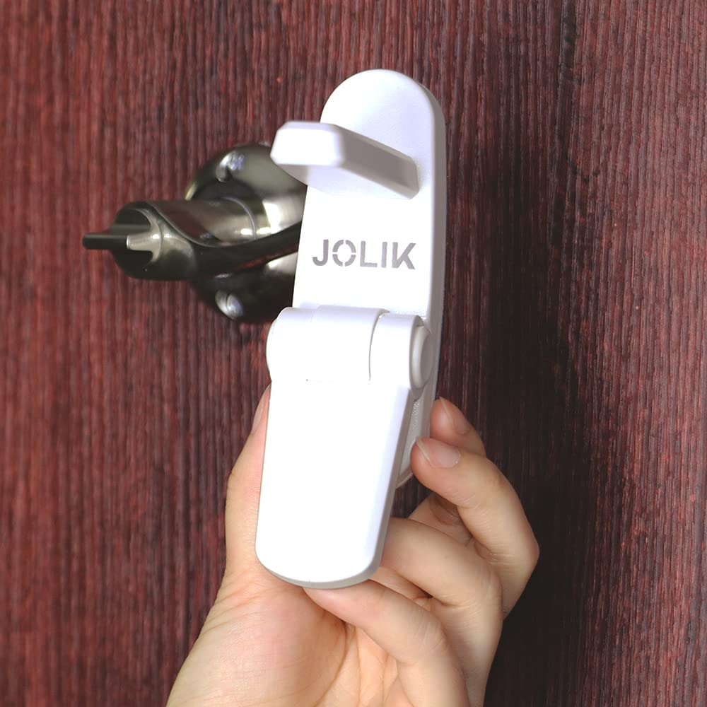Jolik Improved Childproof Door Lever Lock(2 Pack)& Handles Premium Bonding Adhesive - door handle child proof