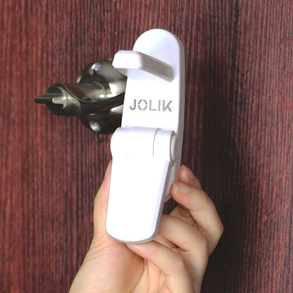 Jolik Improved Childproof Door Lever Lock(2 Pack)& Handles Premium Bonding Adhesive - door handle child proof