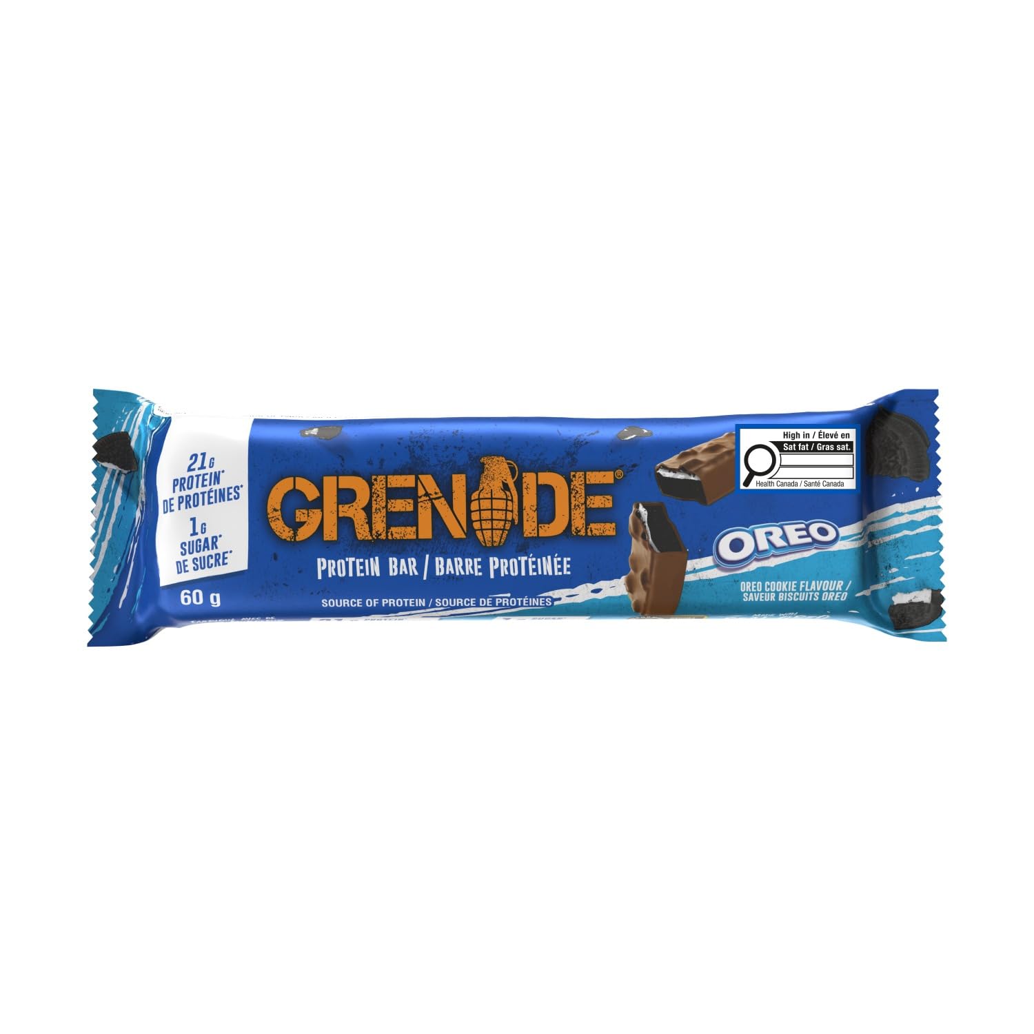 Grenade High Protein, Low Sugar Bar - OREO, 12 x 60 g (Packaging May Vary)