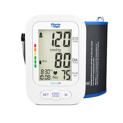 Physio Logic Essentia+ Clinically Accurate, Affordable Blood Pressure Monitor for Home Use, Easy 1-Touch Operation, Premium XL Display, 2-User, 120 Readings, Wide Cuff (22–42 cm), Compact Carry Case - Available at All In One Marketplace Canada