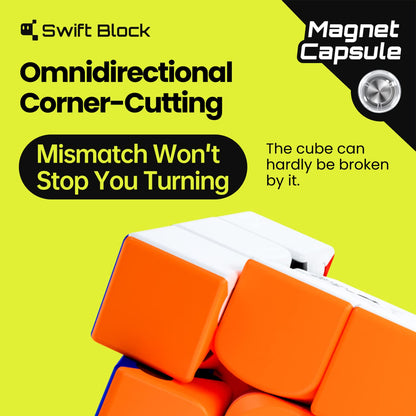 Swift Block 355S Speed Cube 3x3 Magnetic 55mm Small Size for Kids Beginners 🍁 All In One Marketplace Canada