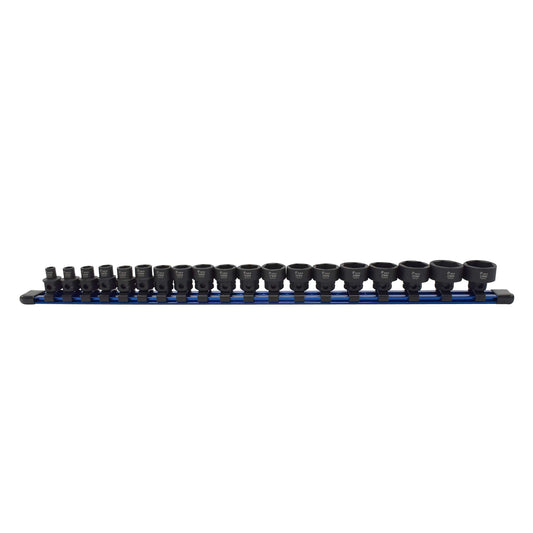 Jeu de 19 douilles à chocs extra-plates Astro Tools 78319, carré 3/8", 6-24 mm - Tailles complètes
