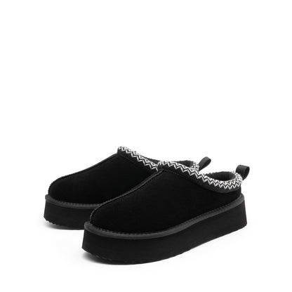 DREAM PAIRS Women's Platform Slippers Genuine Suede,Black,7 🍁 All In One Marketplace Canada