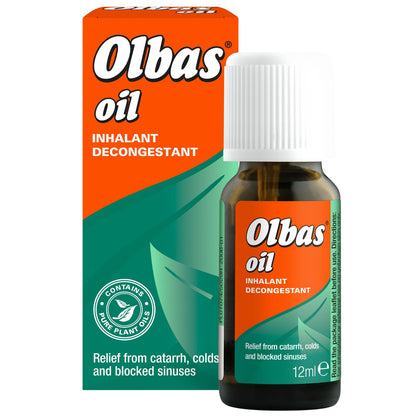 Olbas Oil Natural Inhalant Decongestant Oil with Cajuput, Clove, Eucalyptus, Menthol, Mint, and Peppermint - Fast Relief for Colds & Blocked Noses - 12 ml 🍁 All In One Marketplace Canada