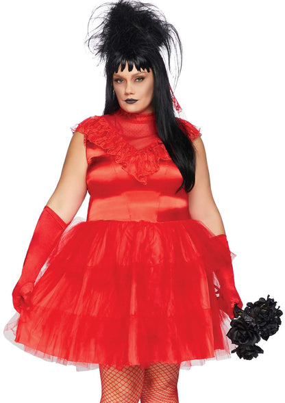 Leg Avenue Women's Beetle Bride 80s Halloween Costume, Multi, 3X / 4X