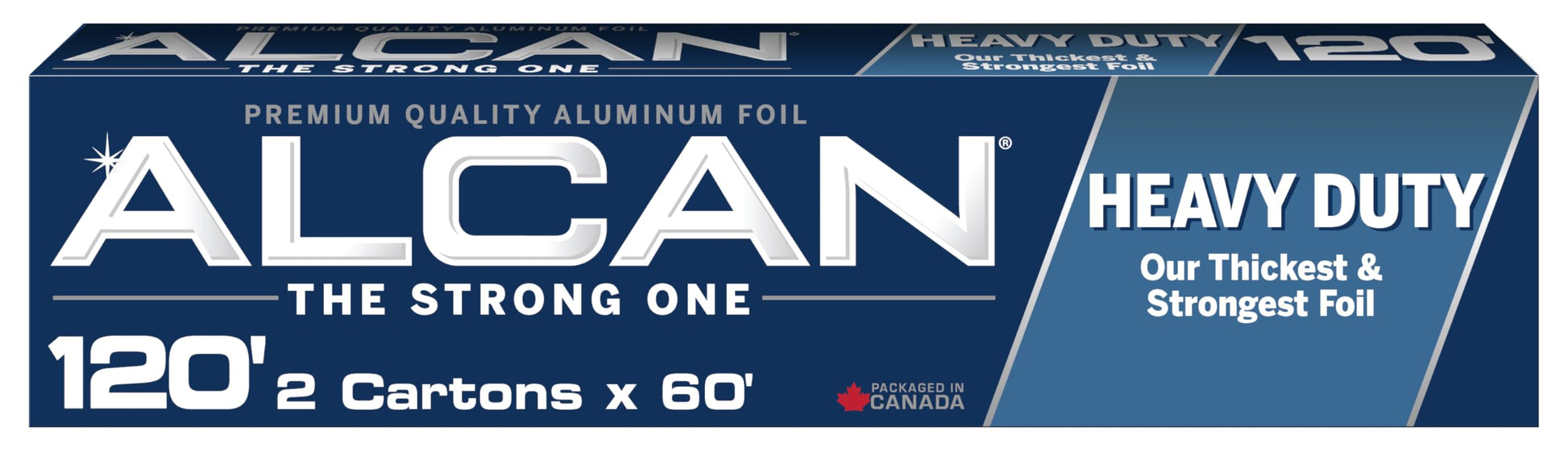 ALCAN Aluminum Foil Heavy Duty, 12 Inches x 60 Feet 2-count (Pack of 2)