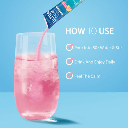 UltraCalm Super Drink Packets, Raspberry Lemon Flavor, Sugar-Free (30 Servings)