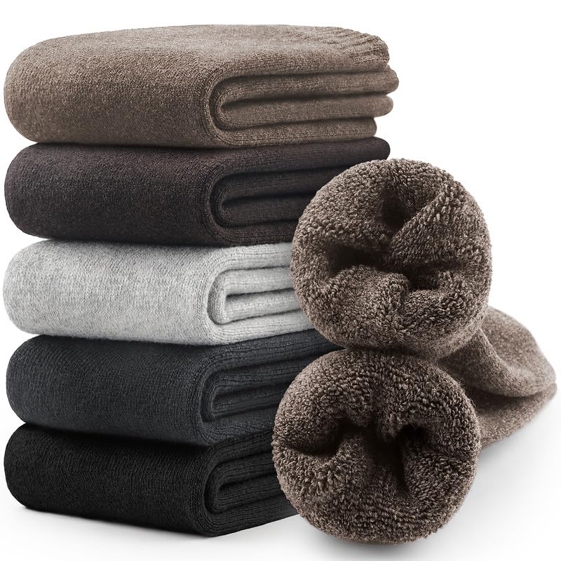 SIMIYA 5 Pairs Merino Wool Socks Extra Thick for Winter Cold Weather 🍁 All In One Marketplace Canada
