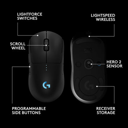 Logitech G PRO 2 Lightspeed Ambidextrous Wireless Gaming Mouse - Black 🍁 All In One Marketplace Canada