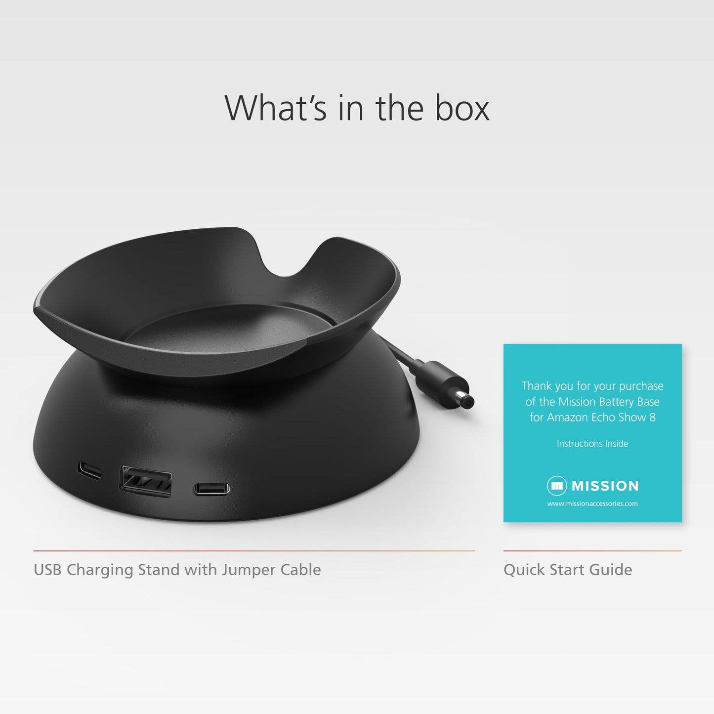 All-New, Made for Amazon Stand with USB-C and USB-A Charging Ports for Echo Spot (2024 Release)