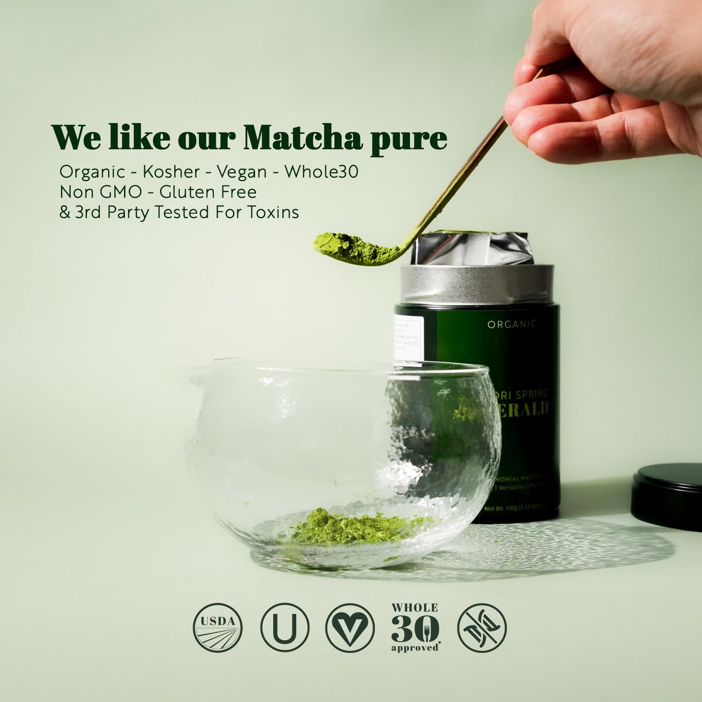 Midori Spring Ceremonial Matcha Powder Emerald - Organic Japanese Grade (100g)