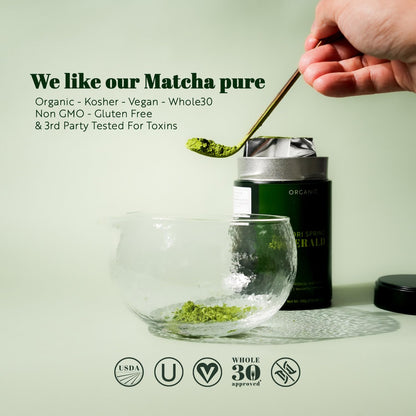 Midori Spring Ceremonial Matcha Powder Emerald - Organic Japanese Grade (100g)