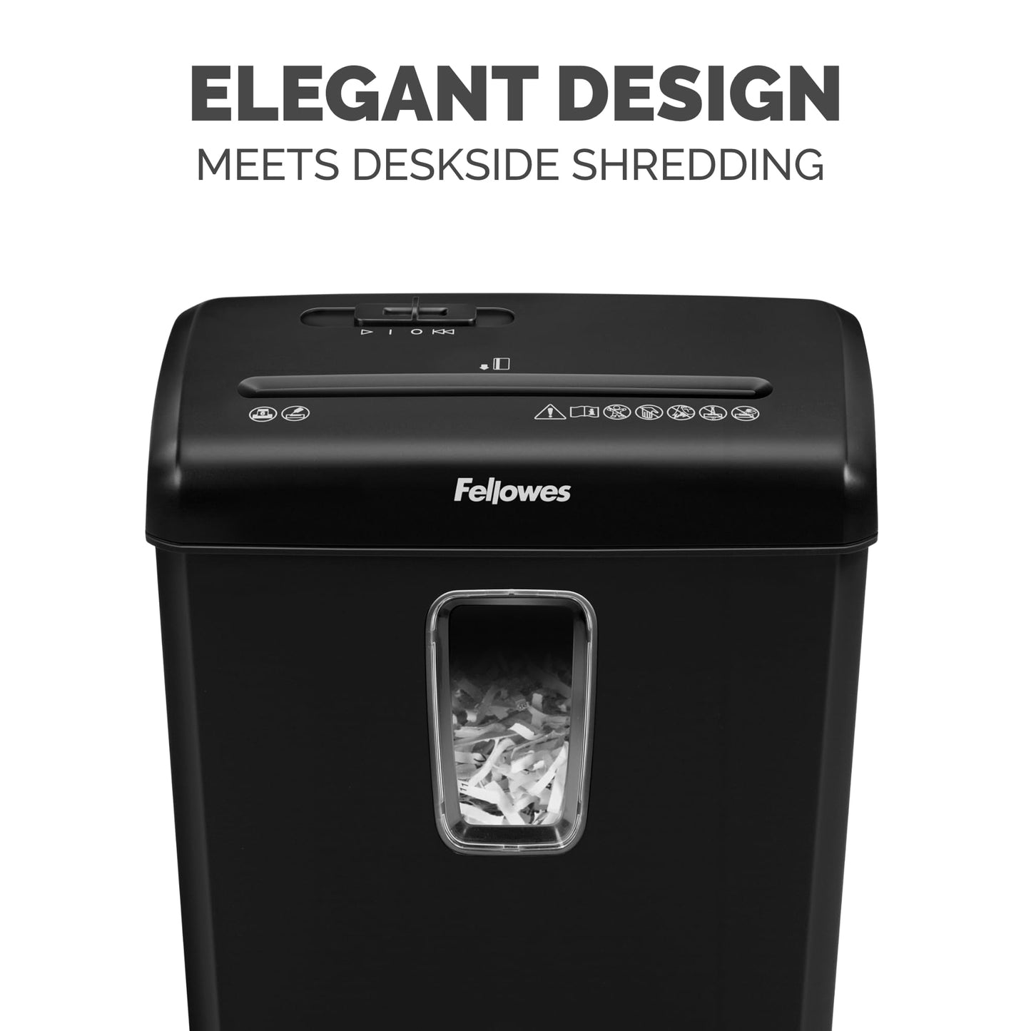Fellowes Powershred P-30C 6-Sheet Cross-Cut(4-Gallon bin) Deskside Paper Shredder, Black Fellowes