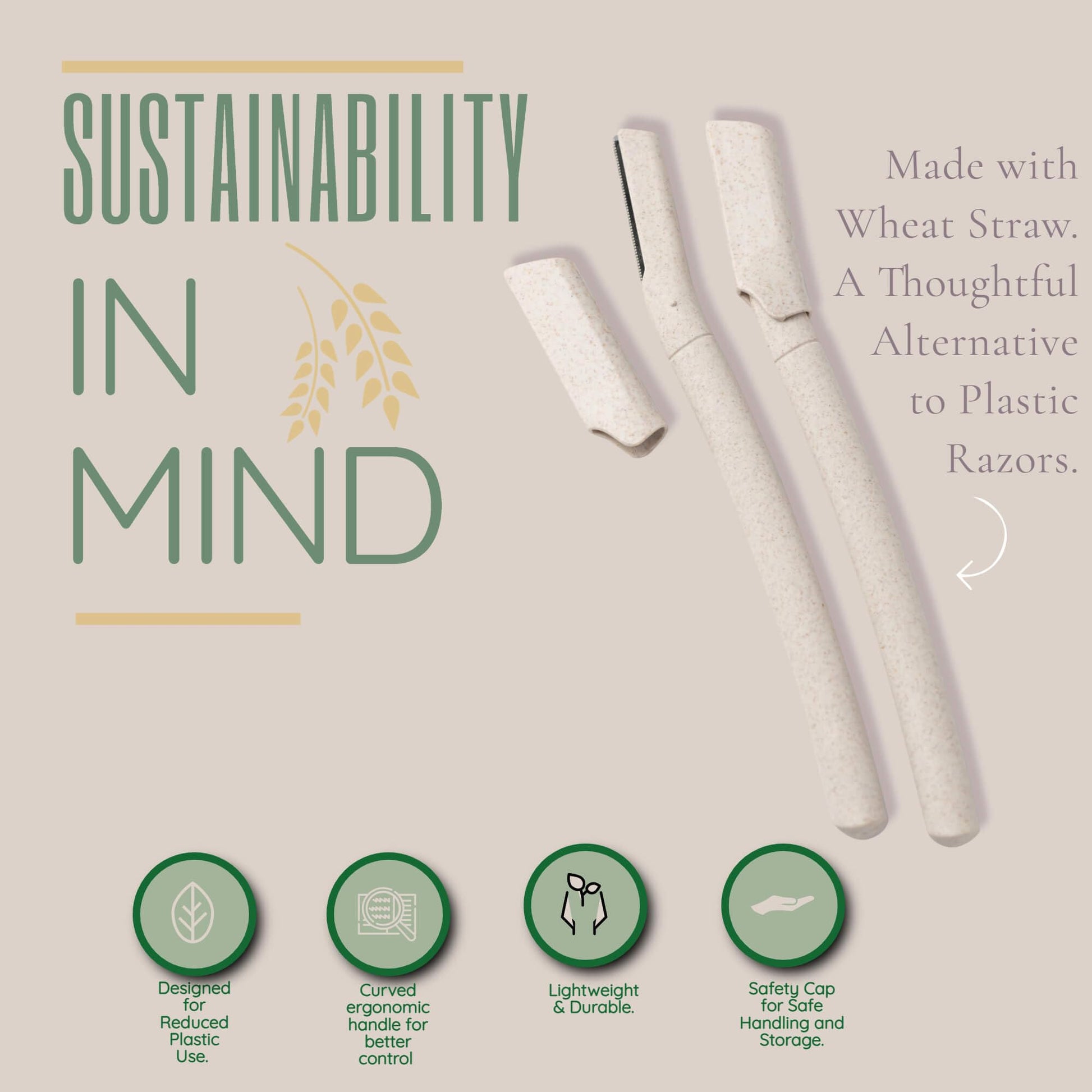 Jasclair Dermaplaning Razor for Women | Exfoliating Facial Razor for Peach Fuzz Removal & Smooth Skin | Precision Blade for Eyebrows & Face | Gentle At-Home Exfoliation Tool | Foldable, Reusable - Available at All In One Marketplace Canada