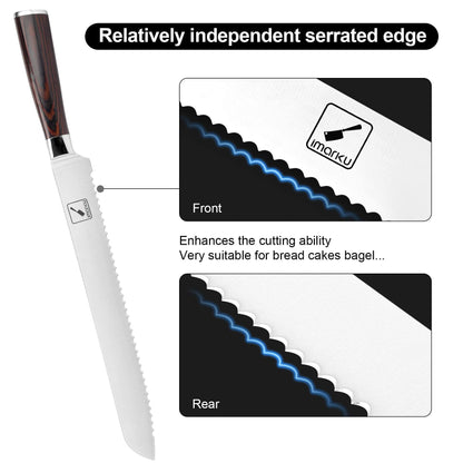 imarku Bread Knife, Japanese High Carbon Stainless Steel Professional Grade Breads Slicing Knife, 10-Inch Serrated Edge Cake Knife, Bread Cutter for Homemade Crusty Sourdough,Best Gifts 🍁 All In One Marketplace Canada