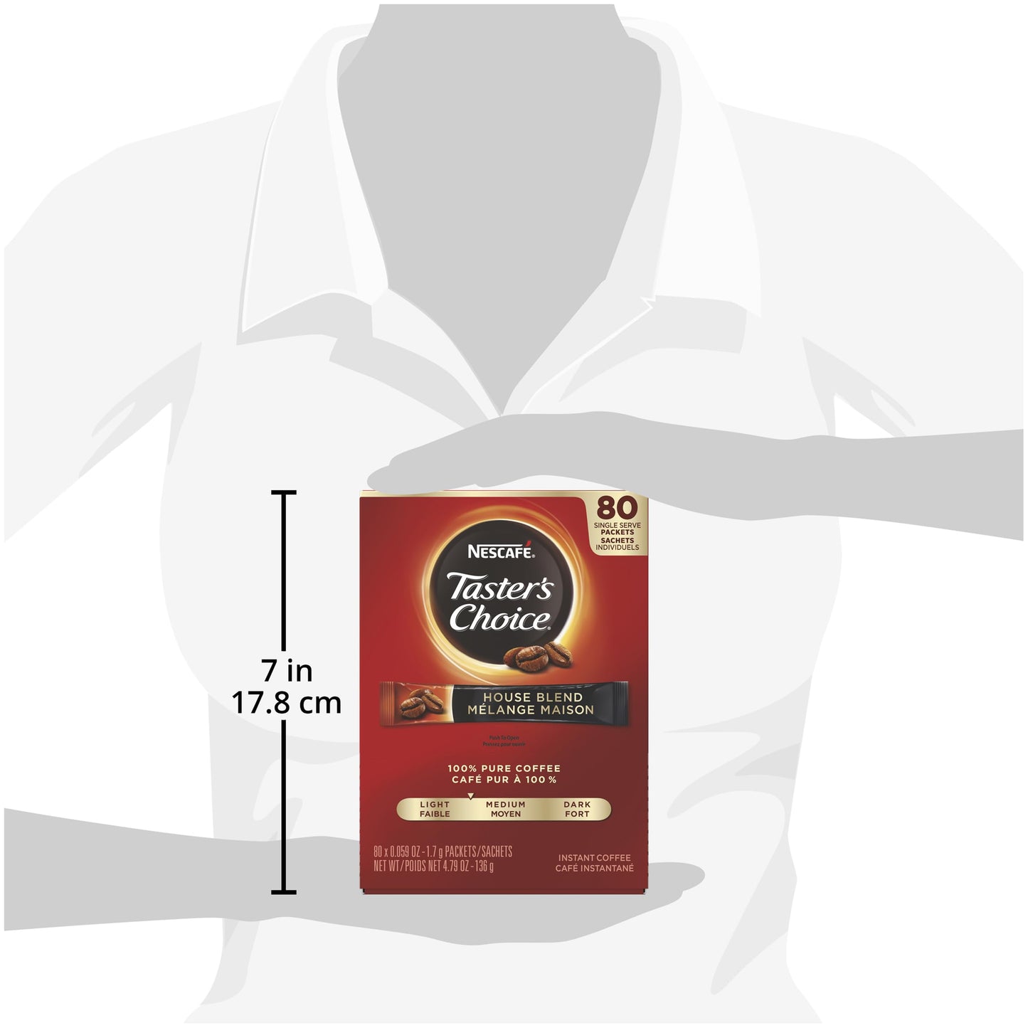 NESCAFÉ Taster's Choice Original Instant Coffee - 80 Single Serve Sticks (4.79 oz)
