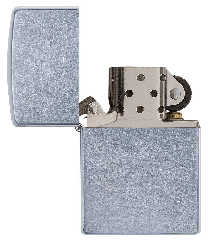 Zippo Street Chrome Pocket Lighter, 5 1/2 x 3 1/2cm, Silver - Available at All In One Marketplace Canada