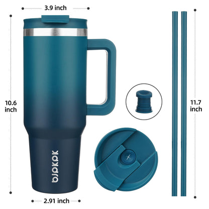 BJPKPK 40 oz Insulated Tumbler with Handle & Straw, Stainless Steel 🍁 All In One Marketplace Canada