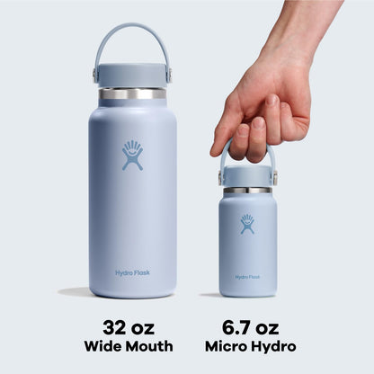 Hydro Flask Micro Bottle - Leak Proof Purse or Pocket Flask - Insulated Mini Water Bottle 6.7 Oz Black 🍁 All In One Marketplace Canada