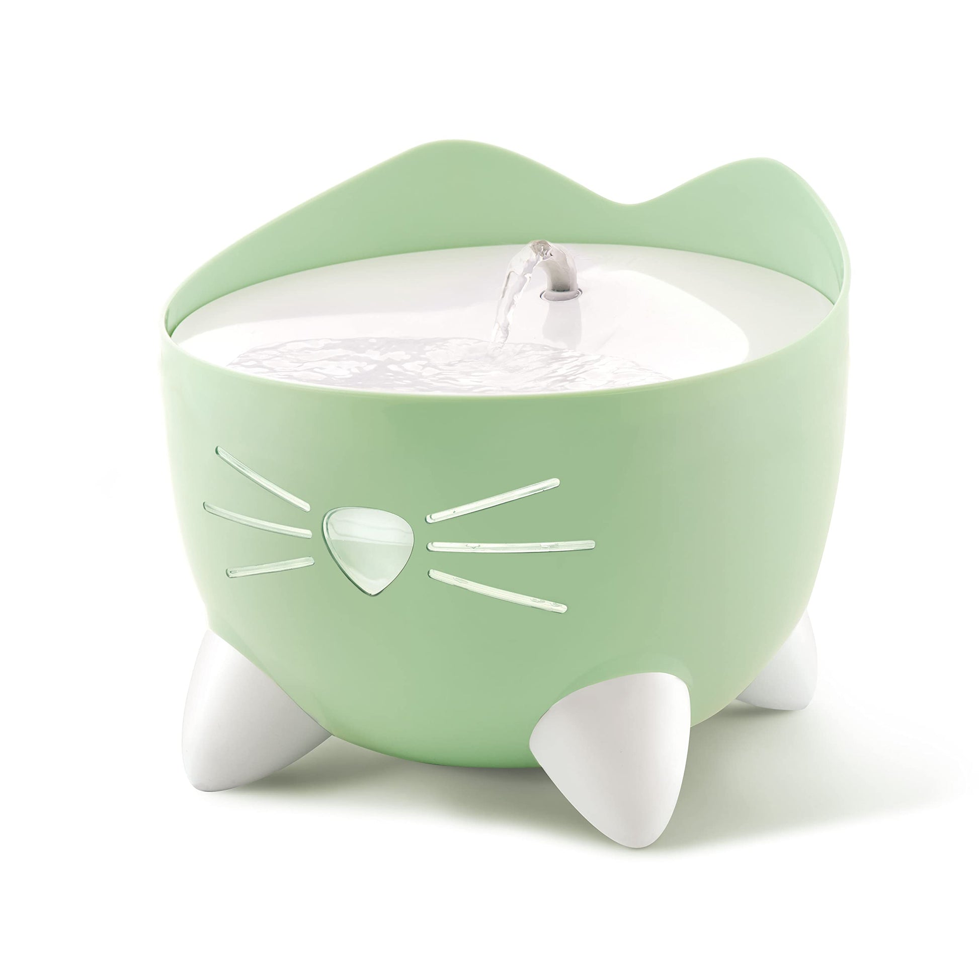 Catit PIXI Cat Water Fountain, 2.5 L, Mint Green, Modern Cat Fountain, Silent Pump for Indoor Cats, Different Flow Settings, Fontaine Pour Chat, Pet Water Fountains Catit