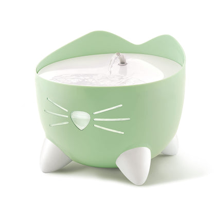 Catit PIXI Cat Water Fountain, 2.5 L, Mint Green, Modern Cat Fountain, Silent Pump for Indoor Cats, Different Flow Settings, Fontaine Pour Chat, Pet Water Fountains Catit