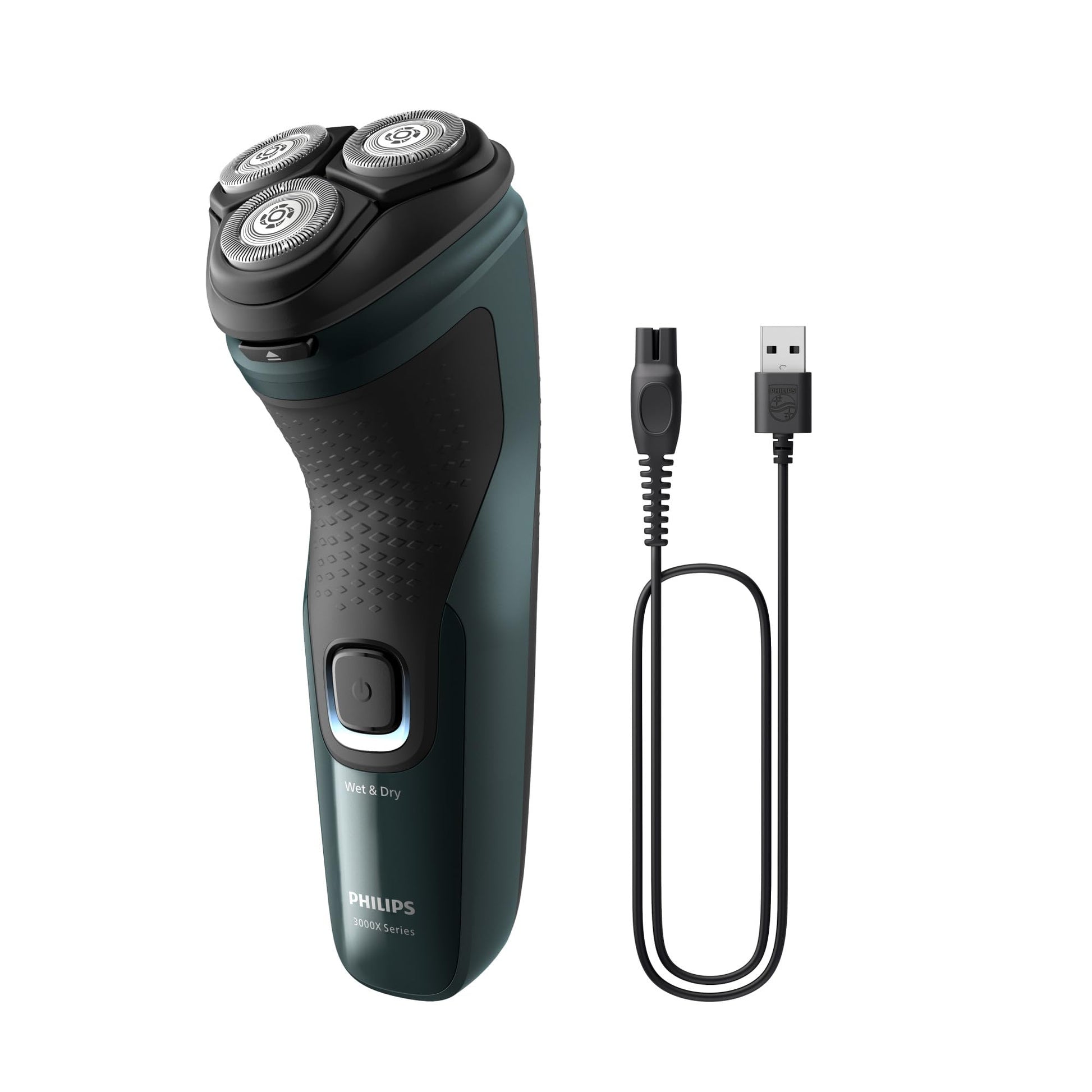 Philips Shaver 3000X Series, Wet and Dry Electric Shaver, SkinProtect Technology, Pop-up Trimmer, P-cap, Dark Forest Green, Model X3002/00 - Available at All In One Marketplace Canada