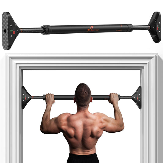 Sportneer Pull Up Bar Doorway Chin Up Bar No Screws Door Frame Chin Up Push Up Sit Up Bar Adjustable 75-94cm (29.5''-37'') Up to 200kg Capacity Workout Bar - Available at All In One Marketplace Canada