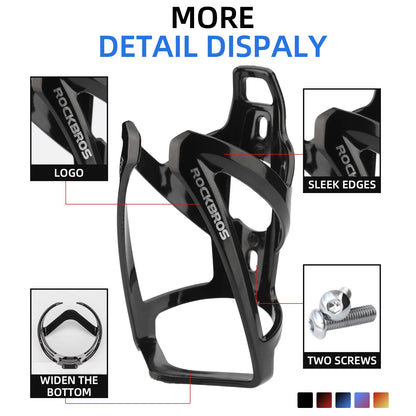 ROCKBROS Bike Water Bottle Holder Ultra-Light Bicycle Bottle Cages with Screws Tool, Universal Bike Cup Holder for Road MTB Mountain Bikes Cycling Accessories（2 Pack）