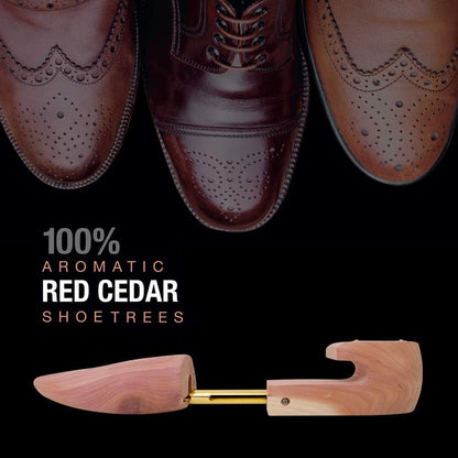 MONEYSWORTH & BEST | SHOE TREE WITH HOOK HEEL | Made with 100% North American aromatic red cedar | MEN'S MEDIUM (SIZE 8.5-9.5)