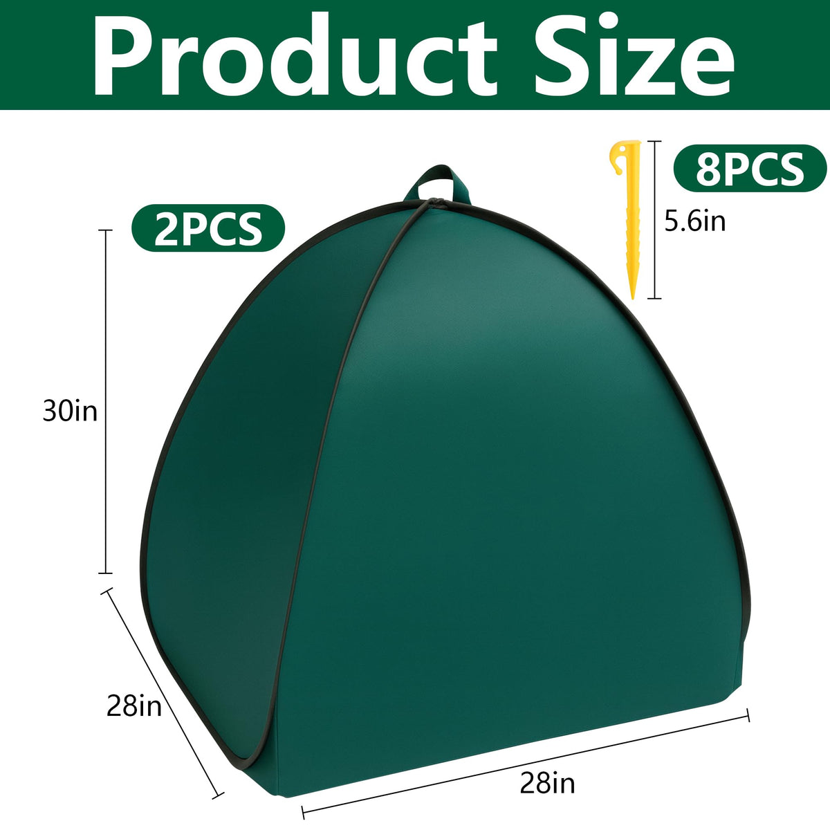 2 Pcs Pop Up Shrub Covers Frost Protection Tent, 30" x 28" x 28" Winter Plant Cover Freeze Protection, Warm Garden Plant Protector Tent for Protecting Outdoor Shrub Fruit Potted Plants from Snow & Ice 🍁 All In One Marketplace Canada
