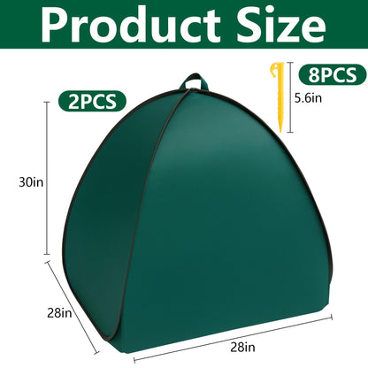 2 Pcs Pop Up Shrub Covers Frost Protection Tent, 30" x 28" x 28" Winter Plant Cover Freeze Protection, Warm Garden Plant Protector Tent for Protecting Outdoor Shrub Fruit Potted Plants from Snow & Ice 🍁 All In One Marketplace Canada