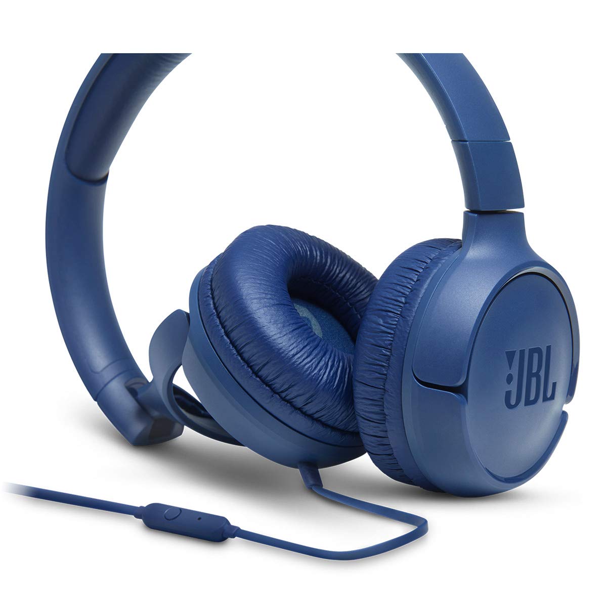 JBL Tune 500 Wired On-Ear Headphones with One-Button Remote/Mic - Blue