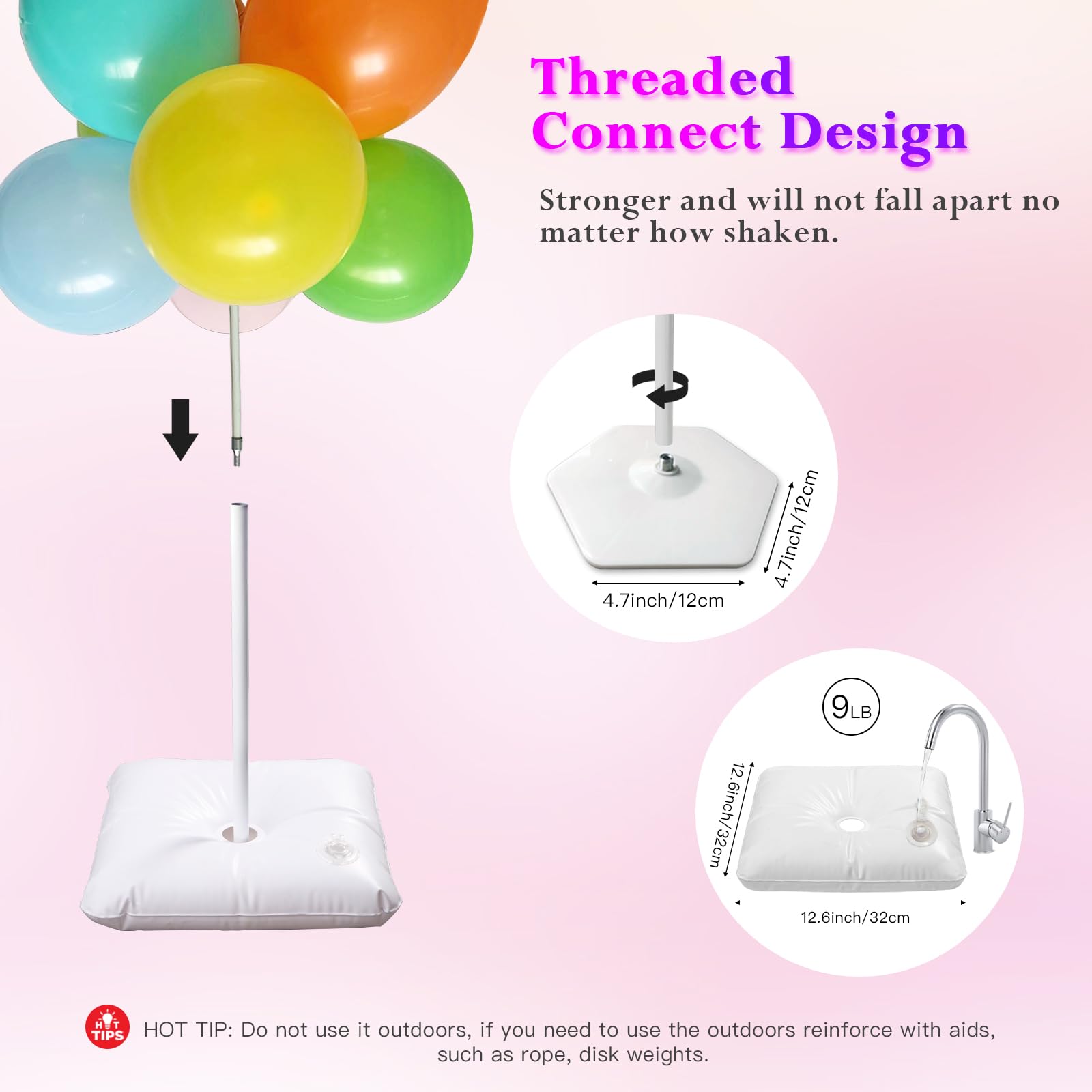 YALLOVE 21ft Balloon Arch Stand Kit, Free Combination in Width and Height (e.g. 10ft x 7.5ft), Convenient to Assemble and Disassemble - Available at All In One Marketplace Canada