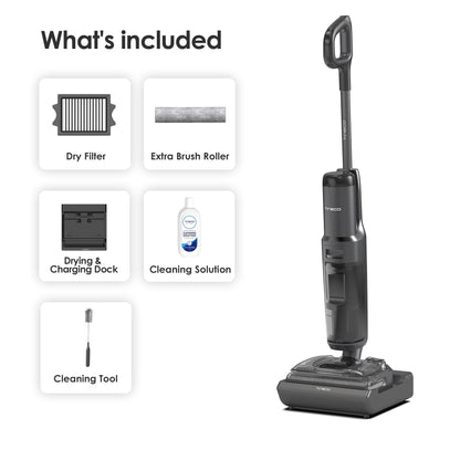 Tineco Floor ONE S7 Stretch Ultra Cordless Wet Dry Vacuum Cleaner, 180°Lay-Flat Anti-Tangle Design, 50 Minutes Runtime, 185℉ Flashdry Self-Cleaning, Dual-Sided Edge Cleaning - Available at All In One Marketplace Canada