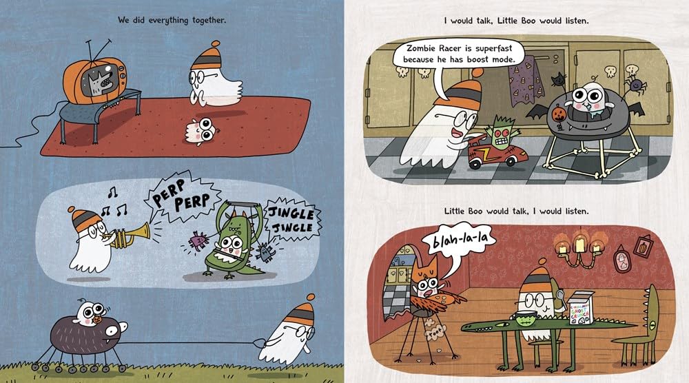 Petit Boo : Un livre d'images drôle sur Halloween, l'amour fraternel et le chaos monstrueux pour les enfants (4-8 ans)