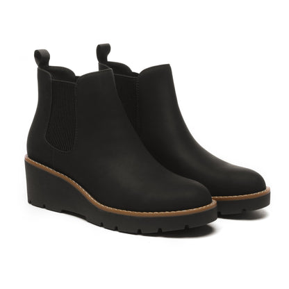 Athlefit Women's Platform Wedge Chelsea Ankle Boots Black Size 8 🍁 All In One Marketplace Canada
