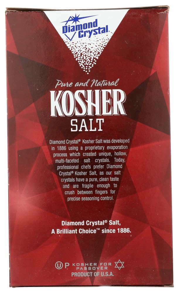 Diamond Crystal Kosher Salt - Pure & Natural, 48oz (3-Pack)